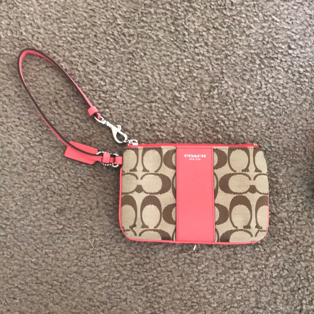 Small authentic Coach wristlet